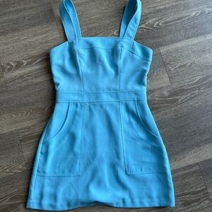 Amanda Uprichard Blue Mini Dress